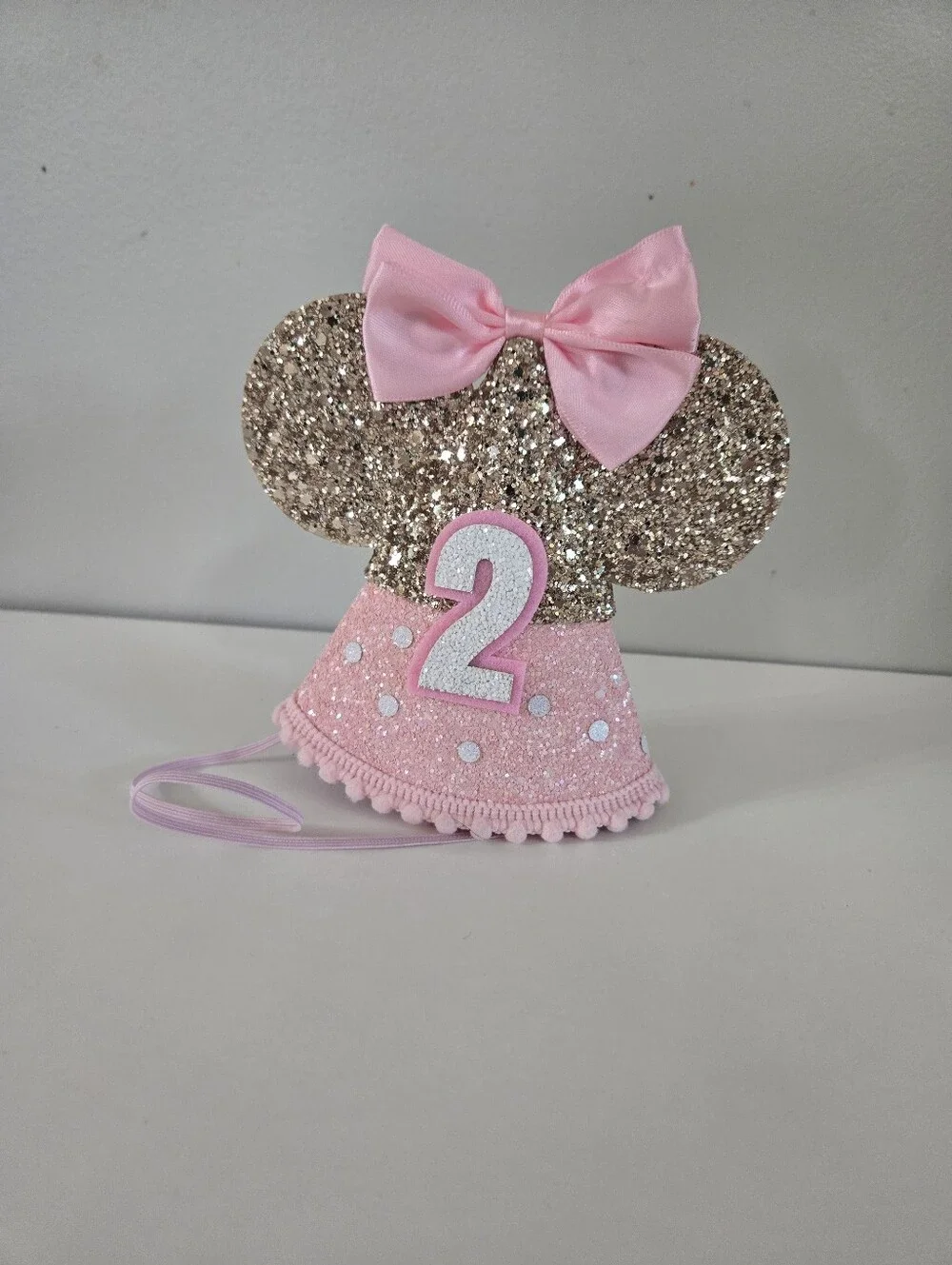 Minnie Mouse Ears, Pink, 2nd birthday, Birthday Crown Hat
